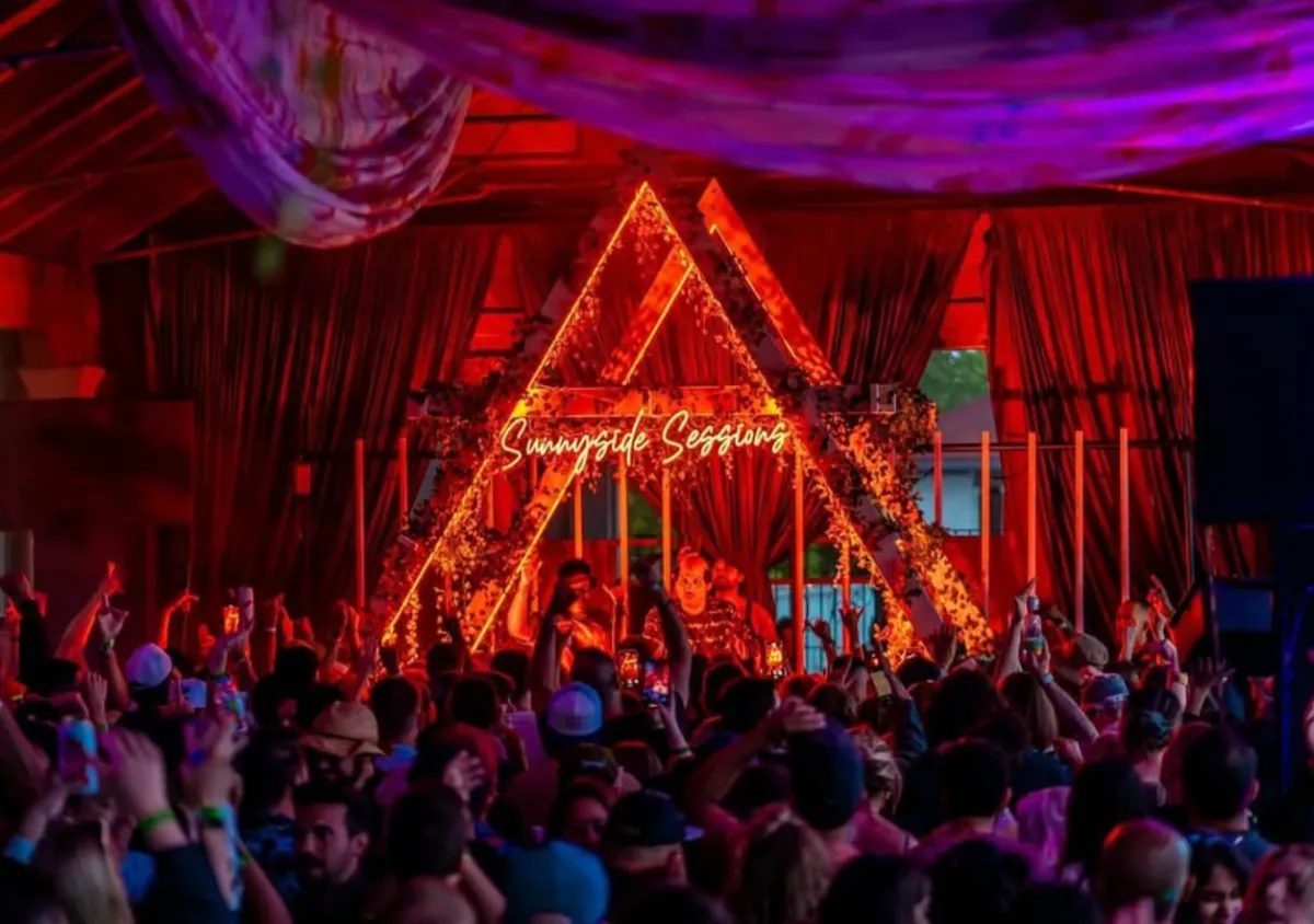 alienInFlux crew with KV2 Audio speaker system at Sunnyside Toronto event 2025