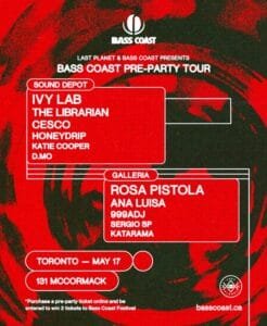 Red Basscoast event flyer