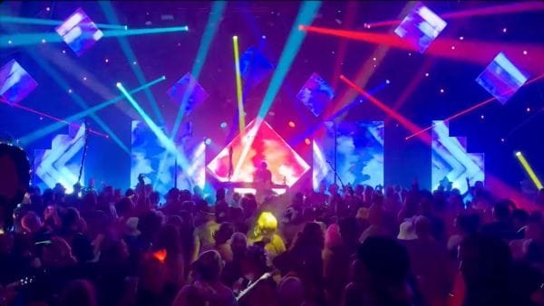 Large dancefloor with lights