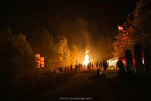Bonfire wide shot