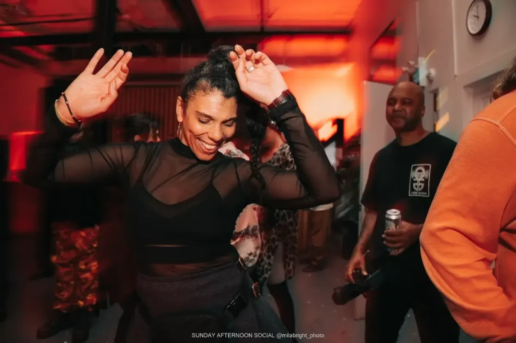 Dancer with hands in the air