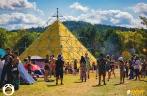 Harvest festival's iconic yellow pyramid stage