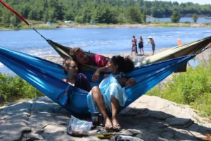 Group in hammocks