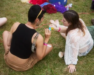 Friends match in a puzzle game at Harvest fest