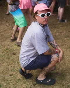 Man sitting at Harvest fest