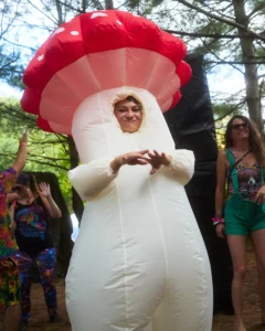 A mushroom costume at Harvest fest