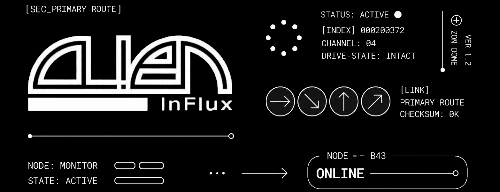 Home: alienInFlux logo with vector data