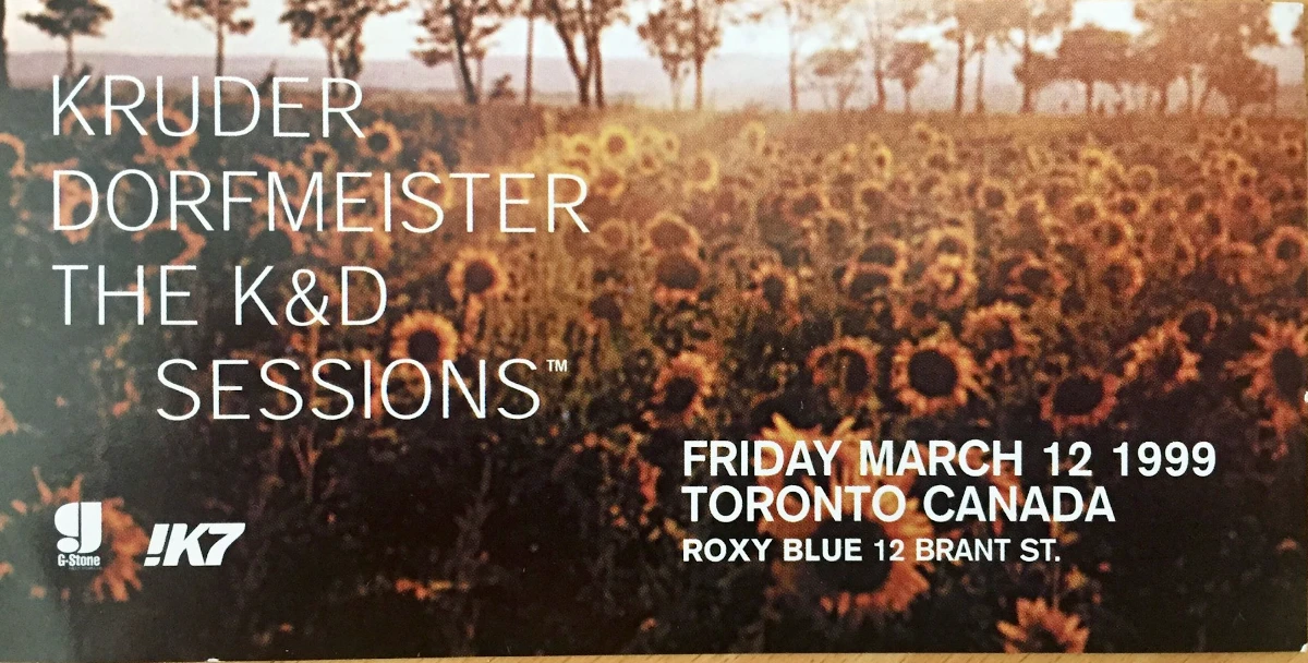 Kruder & Dorfmeister-The KD Sessions, Toronto, 1999 Flyer cover