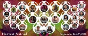 Harvest Festival 2026: Lineup poster with artists like Ra'faelle, Jenner, Afrique Like Me, Angie Mo, and Red Lion.
