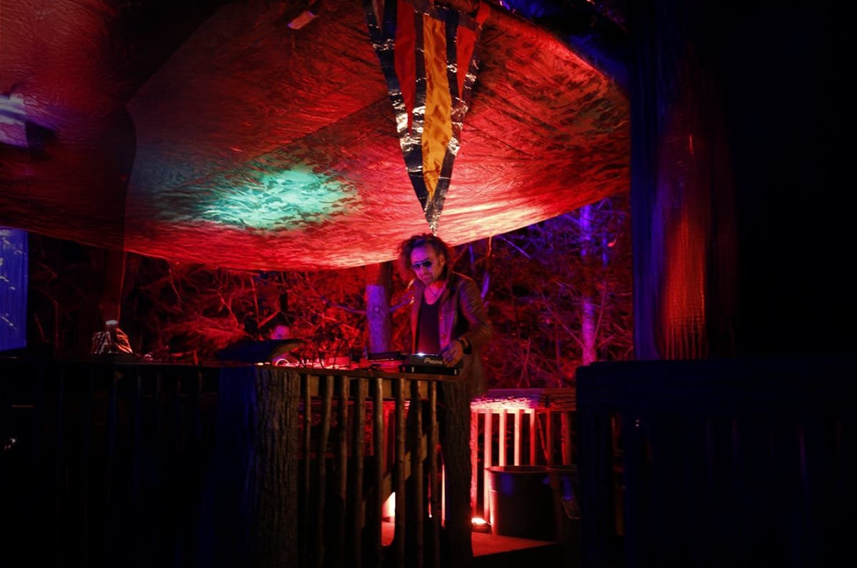 GAUDI performs live at Harvest Festival, surrounded by red lit stage
