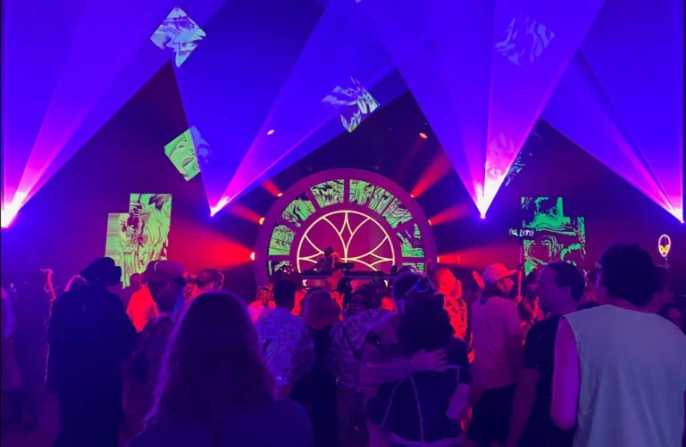 Harvest festival 2026 photos: Crowd dancing under colorful lights and stage visuals.