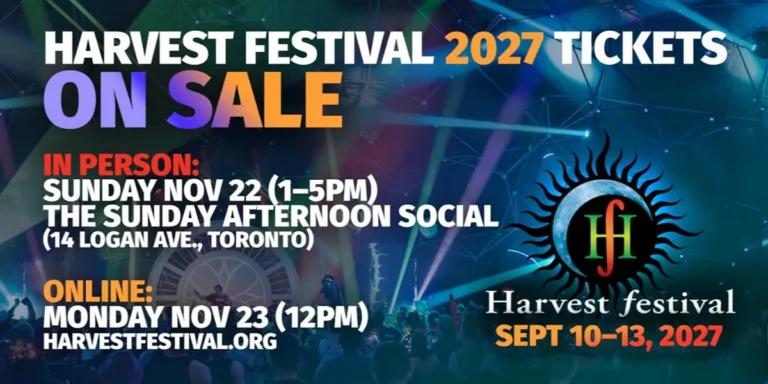 Harvest festival tickets on sale in Nov