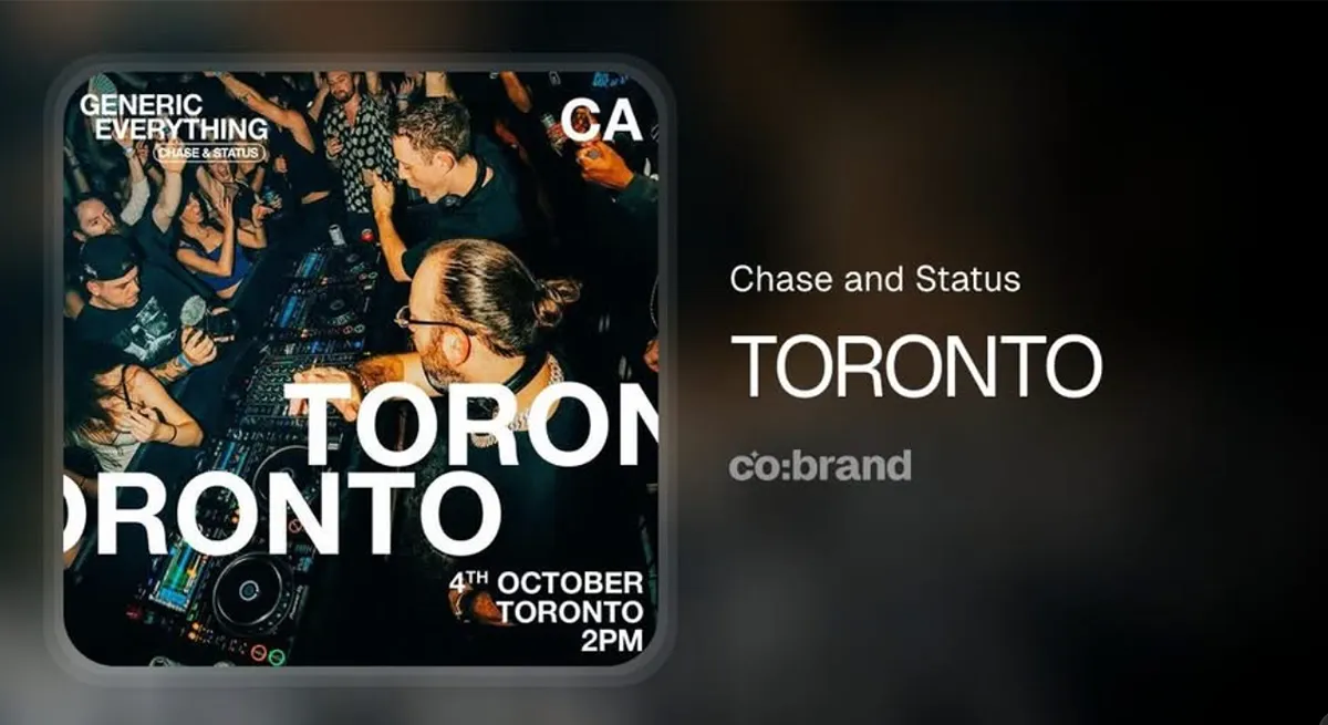 Chase & Status TORONTO event flyer with crowd and DJ